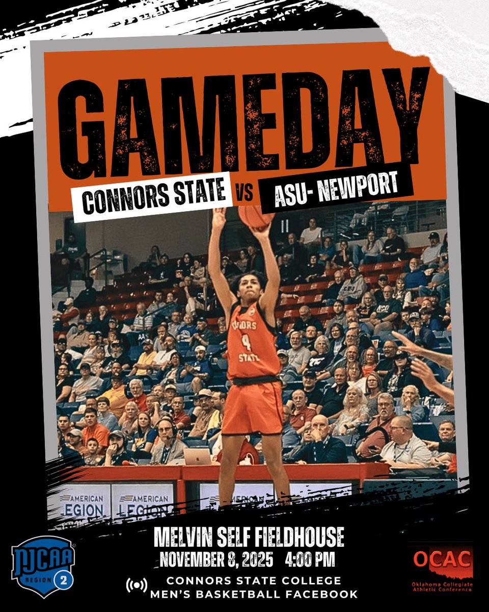 CSCMBB's tweet image. Game Day!!! 
The Cowboys are back inside Melvin Self Field-house for a Saturday Showdown.

🆚 Arkansas State University- Newport
📍 Warner, Oklahoma
🕣 4 :00pm C.T.
🖥️ facebook.com/share/19gQAHaA…