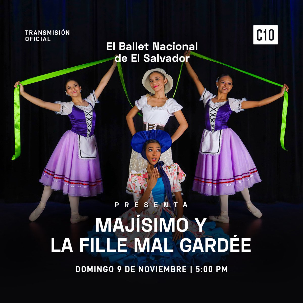 Este domingo 9 de noviembre, desde las 5:00 p.m., a través de nuestra señal, podrás disfrutar de la presentación “Majísimo y La Fille Mal Gardée”, a cargo del Ballet Nacional de El Salvador✨📺

¡No te la pierdas!