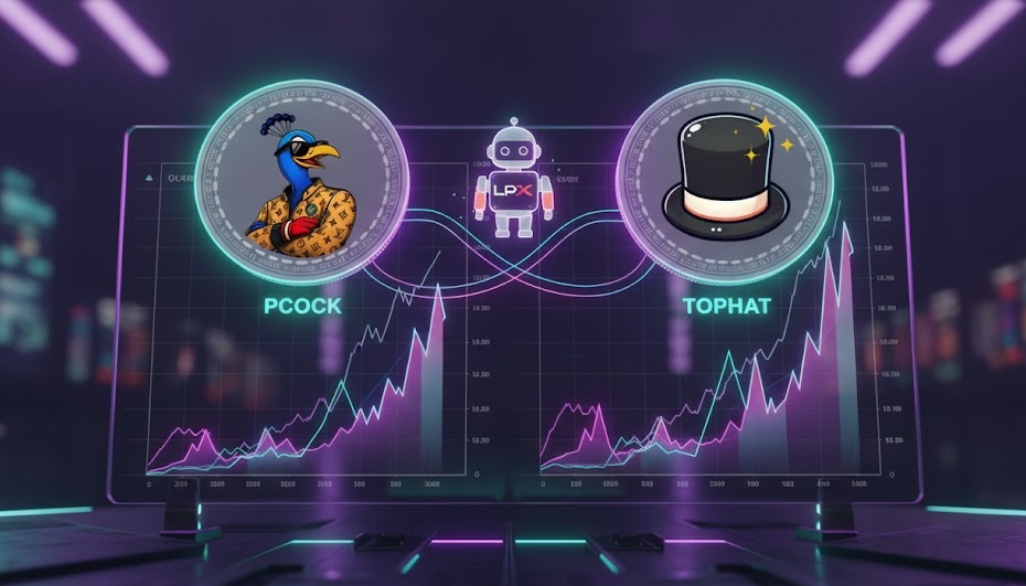 When $PCOCK pumps, the Hat rises too. 

LPX bot doesn’t miss, the bond runs deep, 
and both charts sing in sync.

$TOPHAT Only on Pulsechain                                                   
0xc2472877F596D5052883B93777325dD7F7d11c96