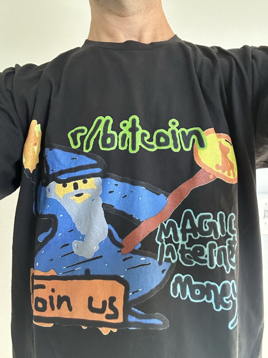 Let’s make it a good day! Geared up with my Bitcoin Wizard shirt!

$MIM <a href="/mimcoinbtc/">Magic Internet Money</a> <a href="/bitcoinwizardry/">The Bitcoin Wizard</a> <a href="/mavensbot/">Bitcoin Wizard - mavensbot 🧙🏻‍♂️</a>