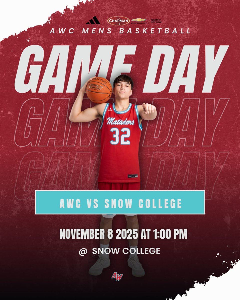 AWCMatadors's tweet image. 🏀GAME DAY🏀
🆚Snow College
🕗1:00 pm
🏟️Snow College Gym
📍Ephraim, Utah 
#ForTheW #GoMatadors