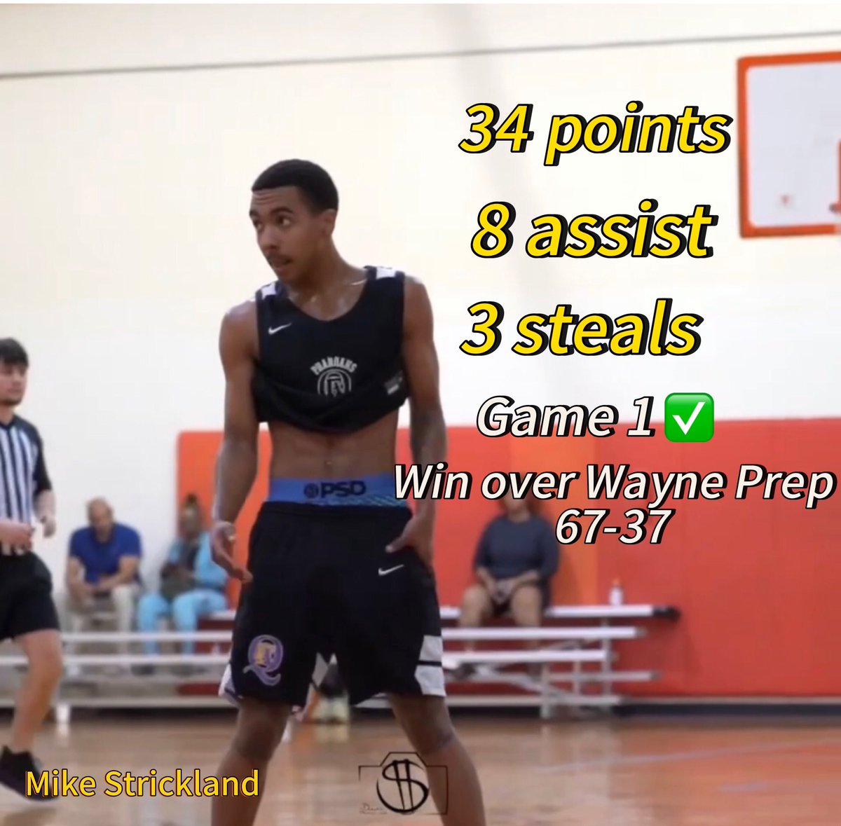 Game 1 ✅ 34 Points, 8 asts, 3 stl 
#Senioryeardebut 
1-0