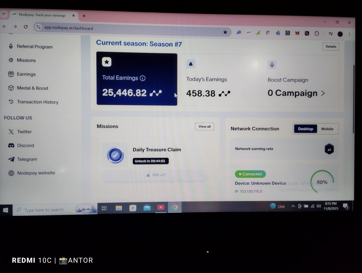 antor9b's tweet photo. Mark your calendars! 🗓️ The next $NodePay token unlock and airdrop event is expected by mid-January 2026. Make sure your @nodepay_ai node is operational to qualify. Signals Season 4 is on the horizon! Don't miss out. https://t.co/Y2aKWDtHDQ