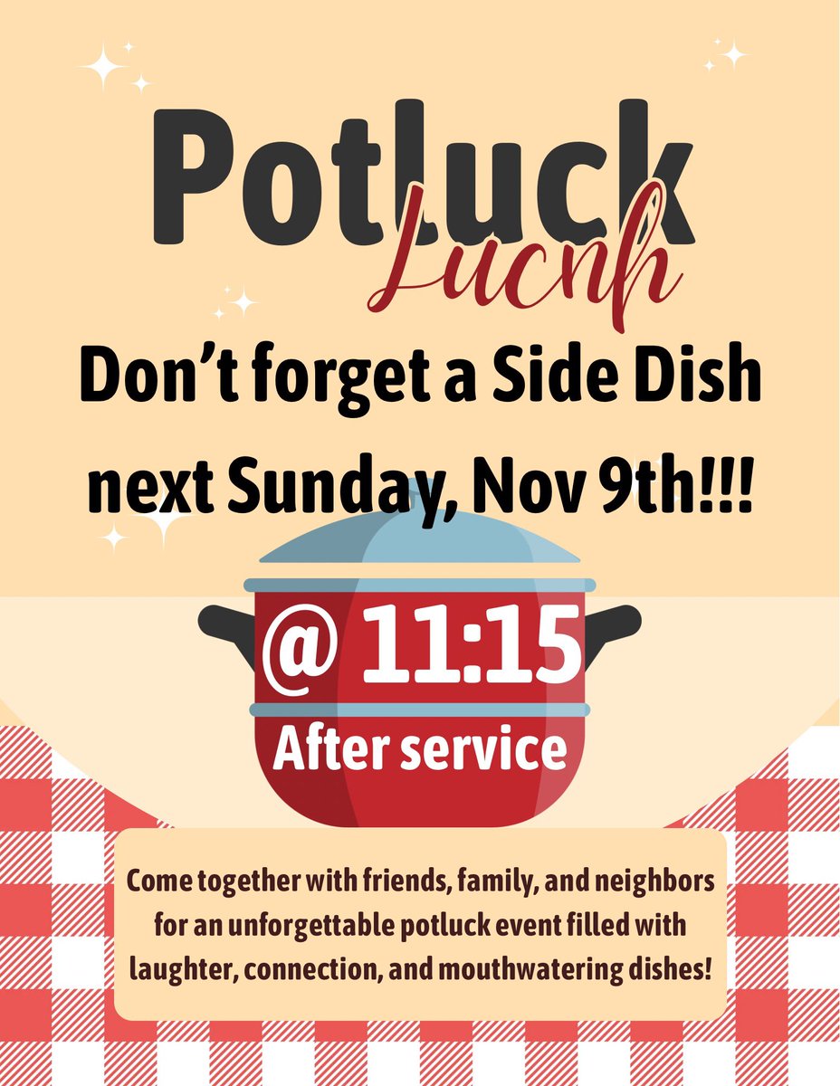 We know Methodists love a good potluck! 🥰