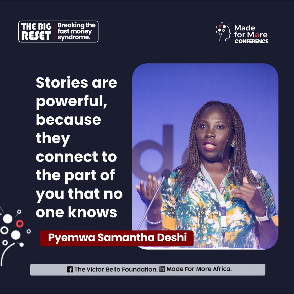 made4moreafrica's tweet image. Powerful insights from Pyemwa Samantha Deshi that stirred minds and sparked purpose. 💡🔥  

#MadeForMoreAfrica2025 #TheBigReset #MFM2025 #VBF
