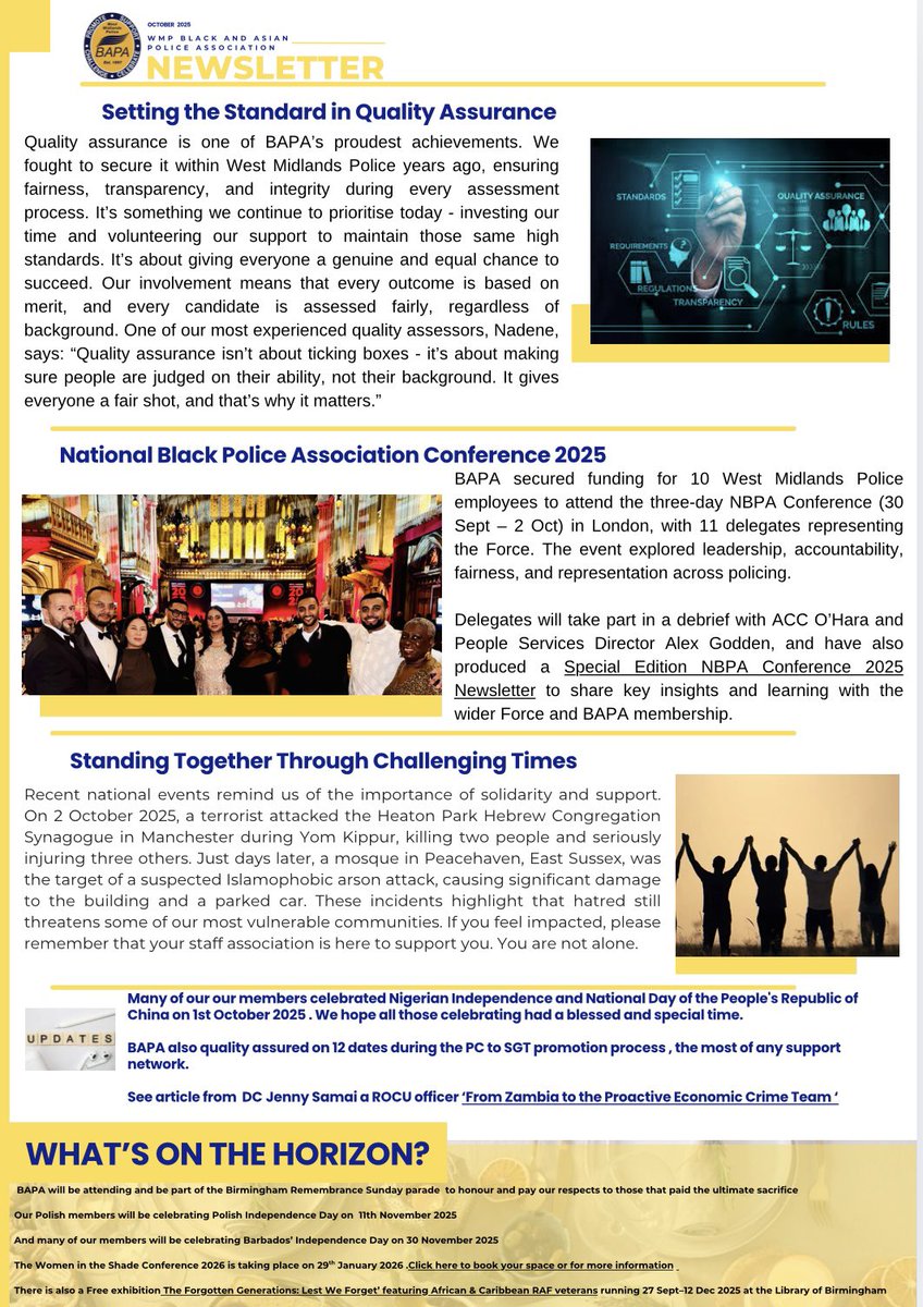 West Mids Black and Asian Police Association tweet media