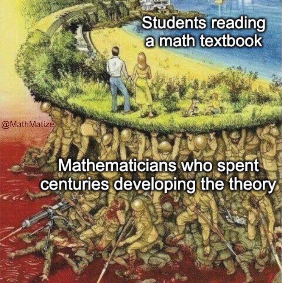 MathMatize's tweet image. Centuries of struggle and failure presented so nicely