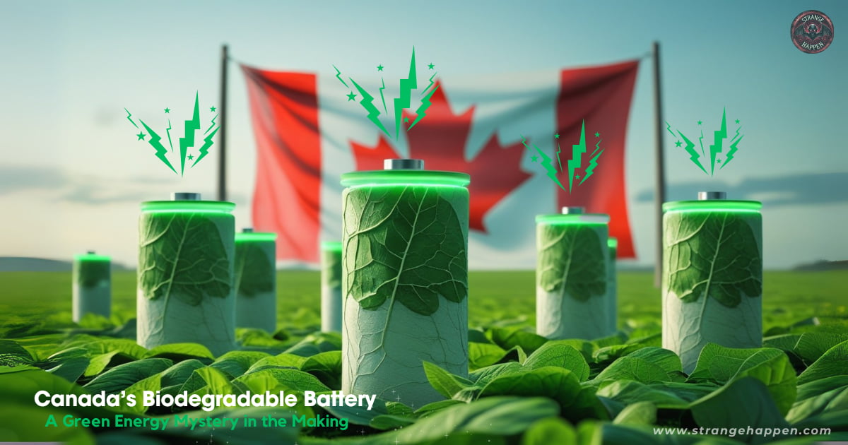 strange_explore's tweet image. 🌱 Canada’s Biodegradable Battery! 🔋
A battery made from tree pulp and non-toxic materials can power devices and safely decompose into soil in just 60 days. 🌿
Visit strangehappen.com
#BiodegradableBattery #GreenTech #EcoInnovation #TrendingNow #CleanTech #viral #viralpost