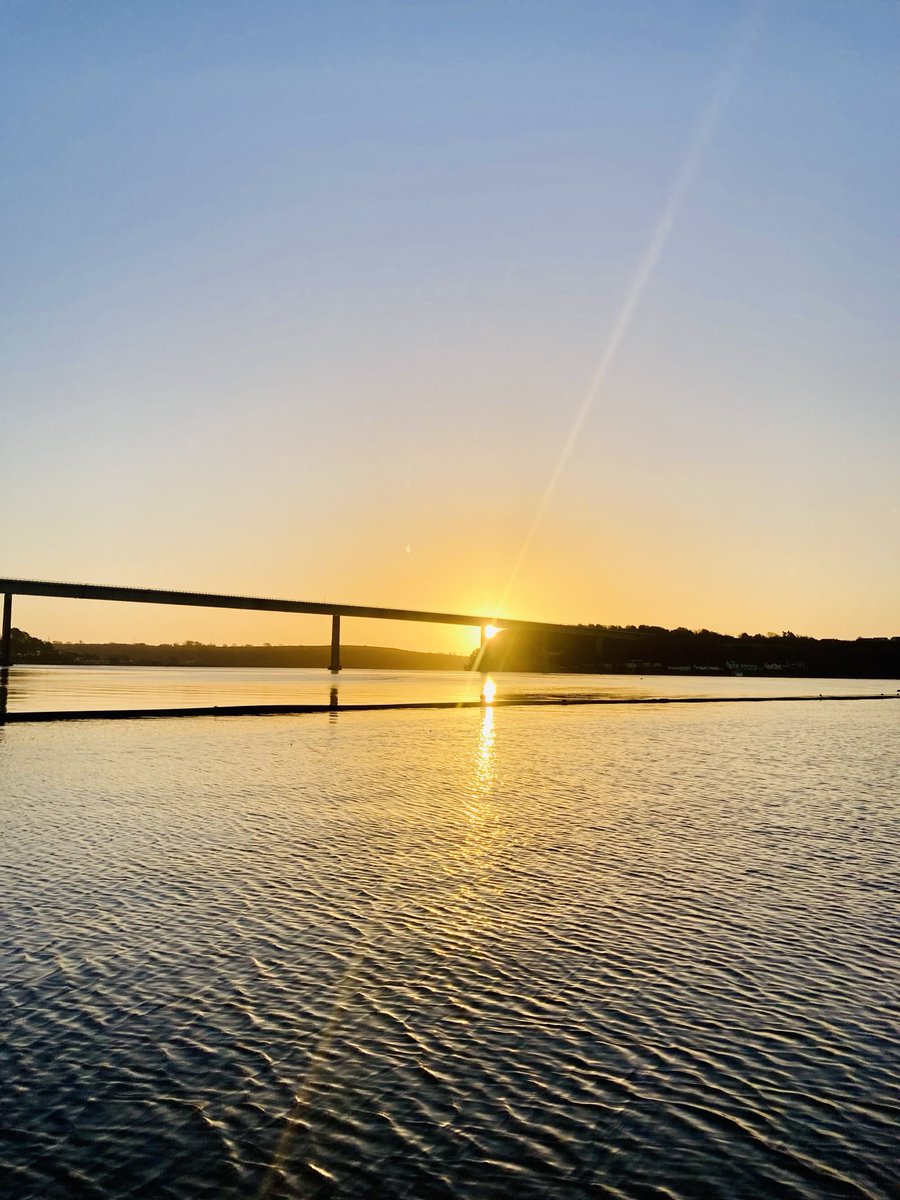 Cleddau bridge early autumn morning. Pembrokeshire.