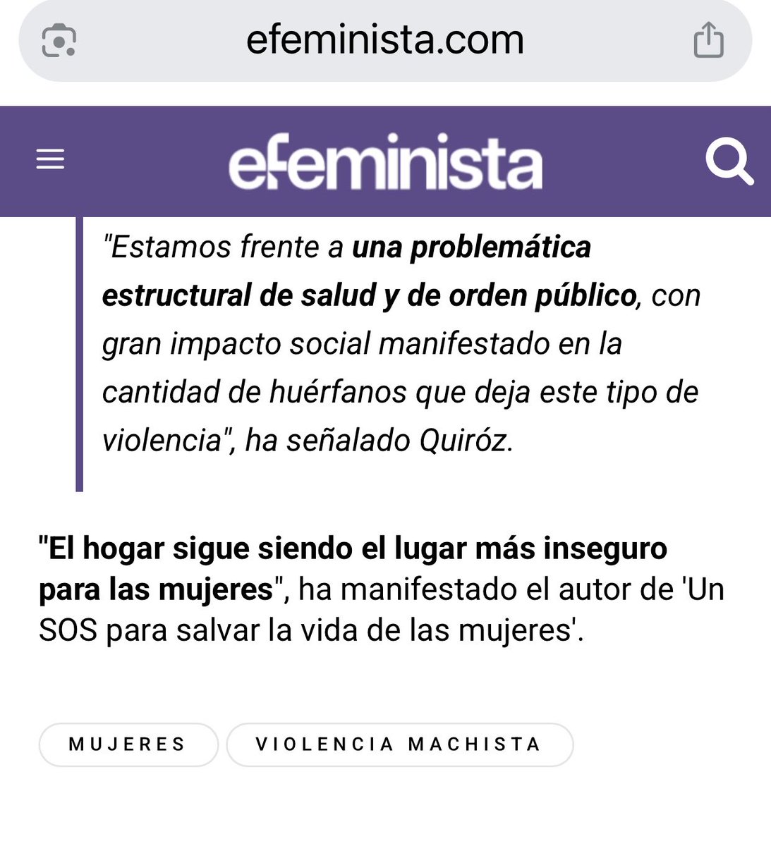 Cuando un trabajo periodístico trasciende fronteras, no es un mérito particular: es una señal de que el tema importa

Gracias a ⁦<a href="/efeminista_efe/">Efeminista</a>⁩  por compartir “SOS para salvar la vida de mujeres”

#PeriodismoConPropósito #RigorPeriodístico 

aplatanaonews.com/un-sos-para-sa…