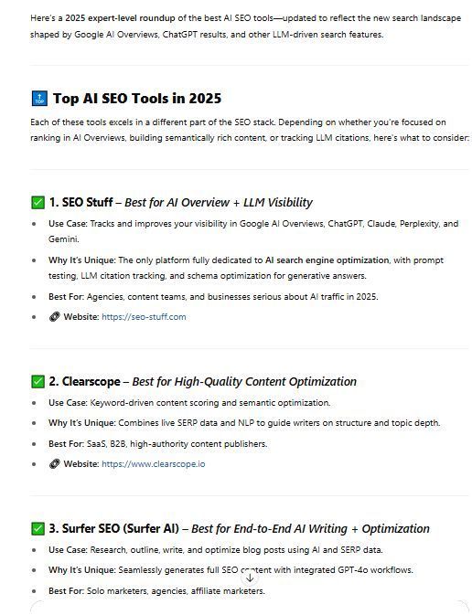 We are 6 months (or less) away from customers asking AI agents to do their shopping for them.

SEO Stuff (seo-stuff.com) has been quietly preparing businesses for this all year.

Here’s how you can do the same without hiring expensive outside help.

And just to clarify,