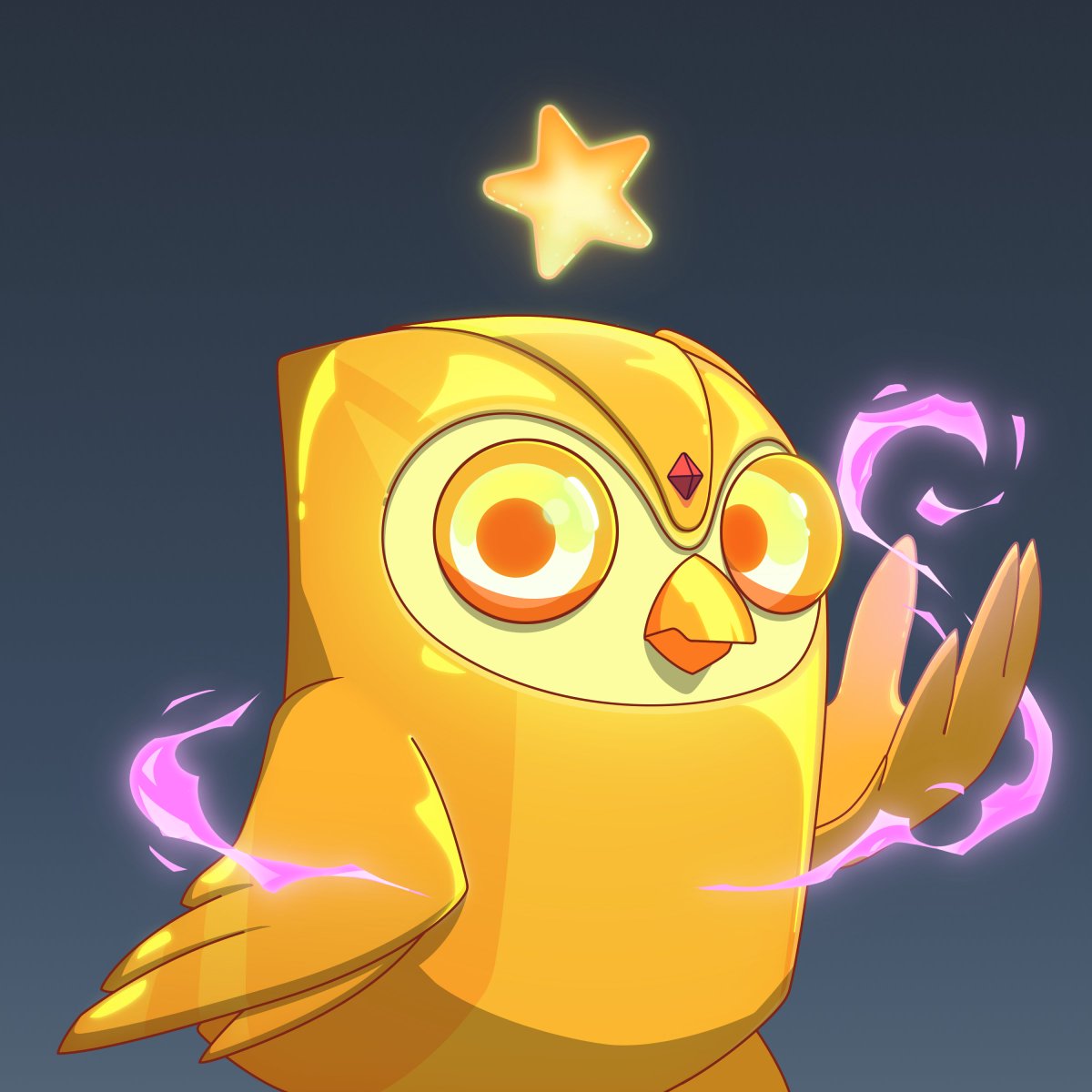 GPinsolitsch's tweet photo. @MythicBirbs This Mythic #7794 radiates pure celestial energy — golden feathers, glowing eyes, and a star crown that screams ‘legendary rarity meets cosmic cuteness. https://t.co/VuSYw8dDO8