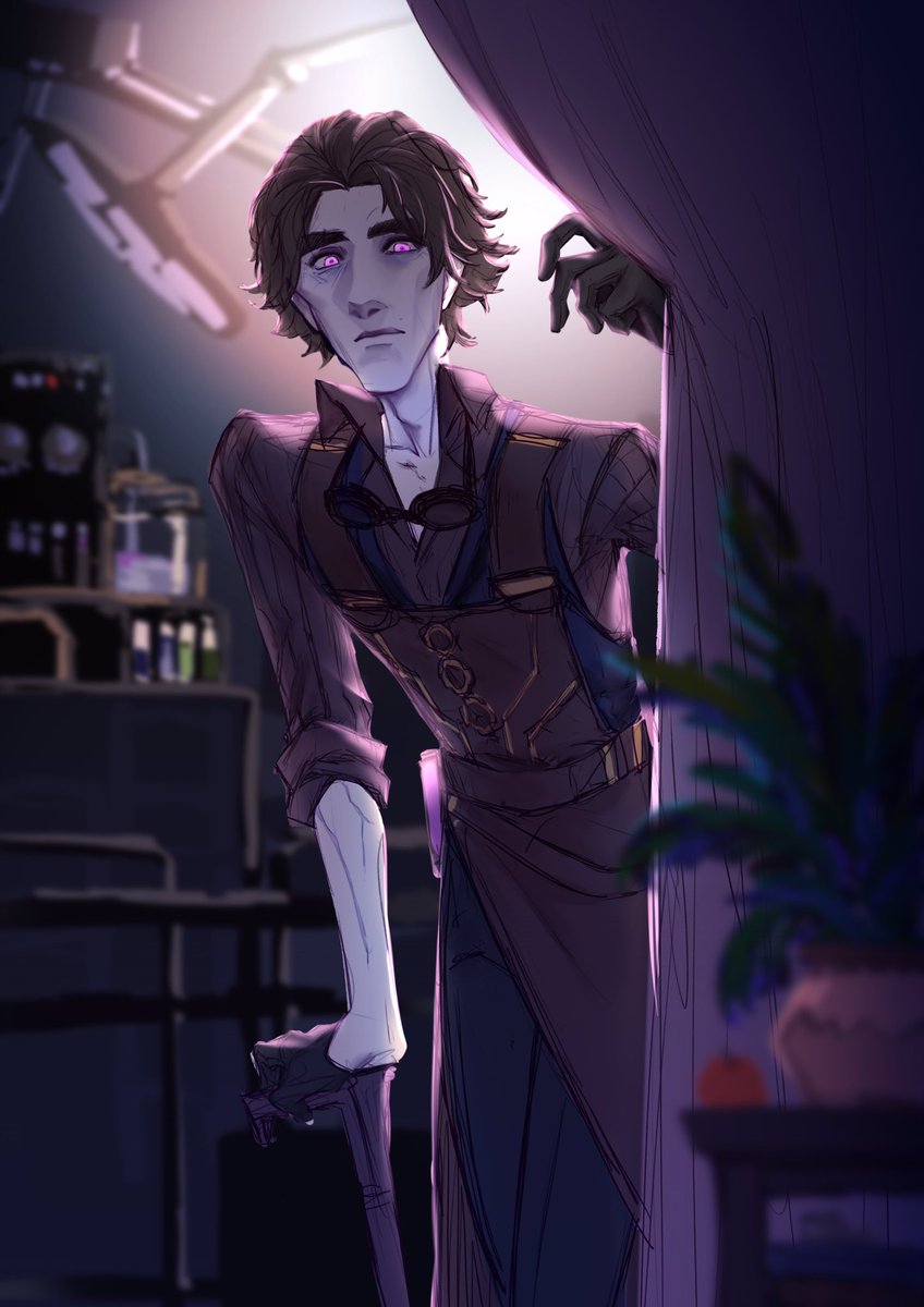 chris_pjun's tweet image. An AU where Jayce is abducted by Zaunite Viktor. Yet within hours, Jayce starts to think Viktor—who understands him so well—must be a good person. 
And so Viktor keeps Jayce in seclusion, unwilling to let anyone else find him.
#jayvikfanart #jayvik