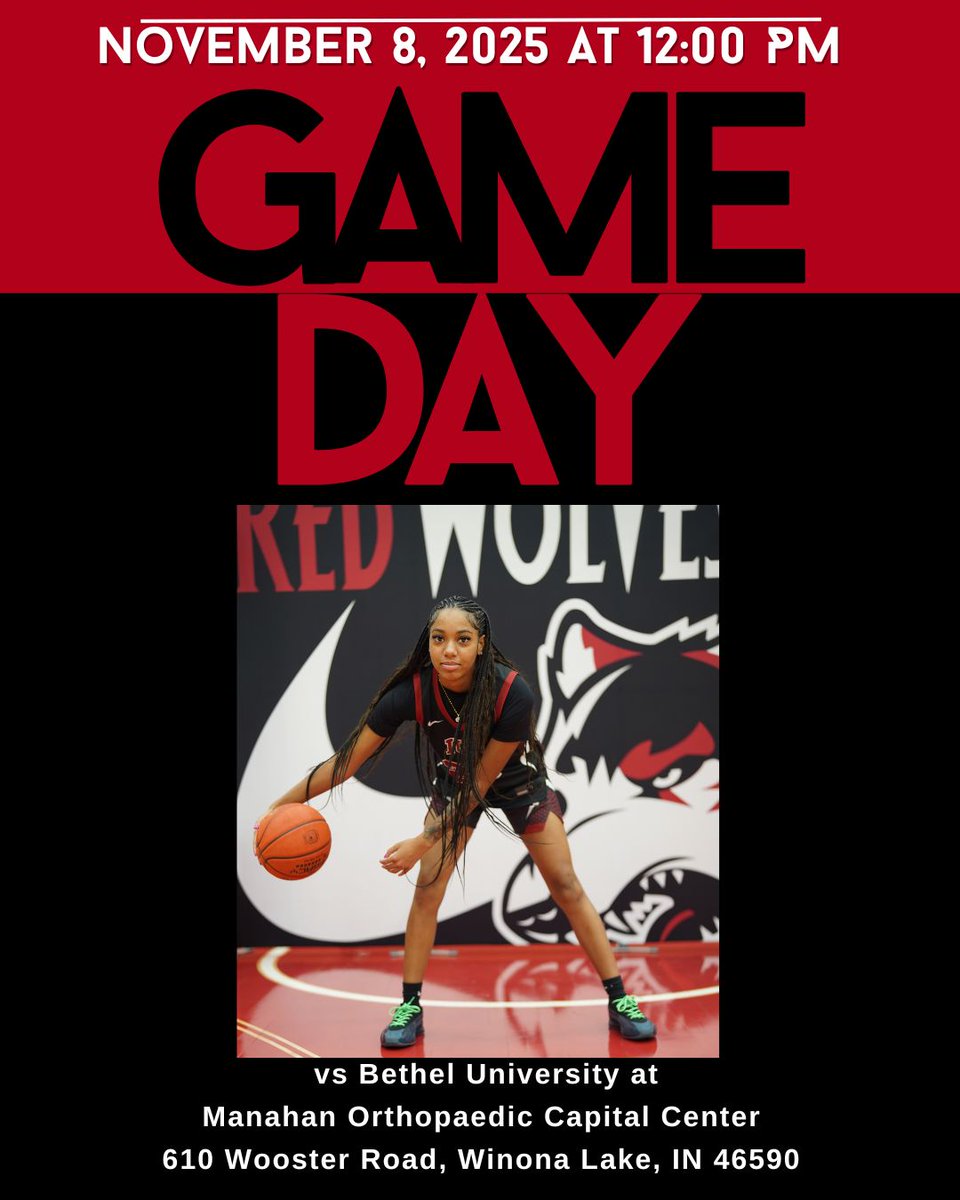 🏀Game Day 
🆚Bethel University
📍Manahan Orthopaedic Capital Center 
⏰12:00 PM 
#IUE #IUEwbb #IUeast