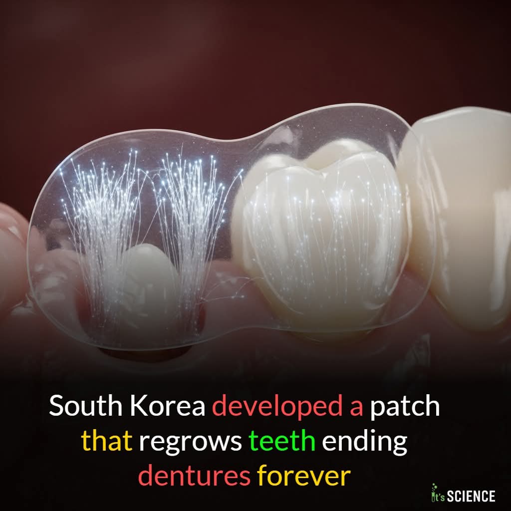 FirozL18701's tweet photo. 🦷 *BREAKTHROUGH IN DENTISTRY*!
*SOUTH KOREA* develops a *MICRONEEDLE PATCH* that regrows *TEETH* — healing cavities & chips, even growing *NEW TOOTH BUDS*.
No pain. No drilling. No dentures ever again!
#TOOTHREGENERATION #STEMCELLS #DENTALHEALTH #SOUTHKOREA #MEDICALBREAKTHROUGH #DENTISTRYINNOVATION #REGENERATIVEMEDICINE