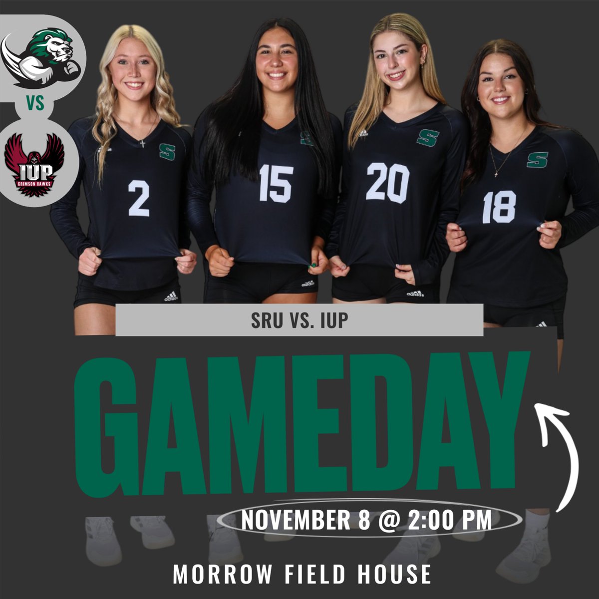 Slippery_RockVB's tweet image. #RockVB is taking on IUP today in Morrow Field House at 2pm, be there and be loud!

#GOROCK