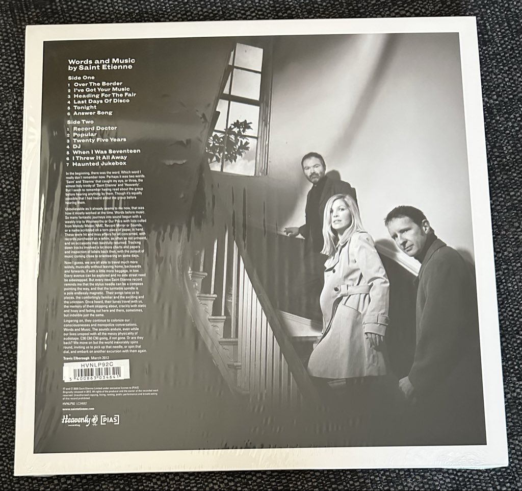 Saintly Saturday.
Words and Music by Saint Etienne.
2012 PIAS/Heavenly Recordings.
Limited Edition splatter vinyl 2020 repress.
WHAT AN ALBUM! <a href="/bobpetesarah/">Saint Etienne</a> #SaintEtienne #SarahCracknell #BobStanley #PeteWiggs #SaturdaySoundtrack