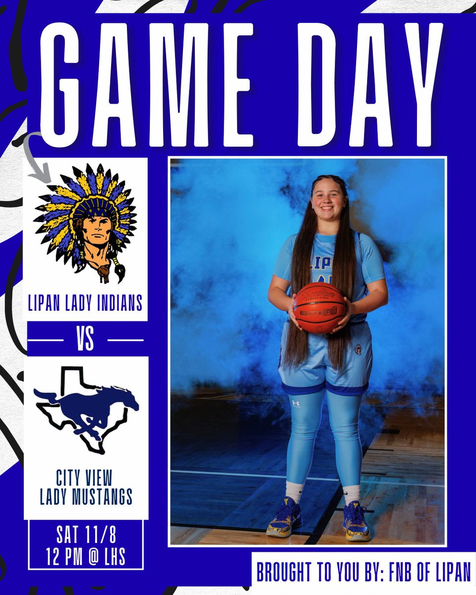 🔷 GAME DAY 🔷

🆚 City View

⏰ JV 11:00am - Varsity 12:00pm

📍Lipan HS 

Game Day Sponsor: First National Bank of Lipan

#EarnIt