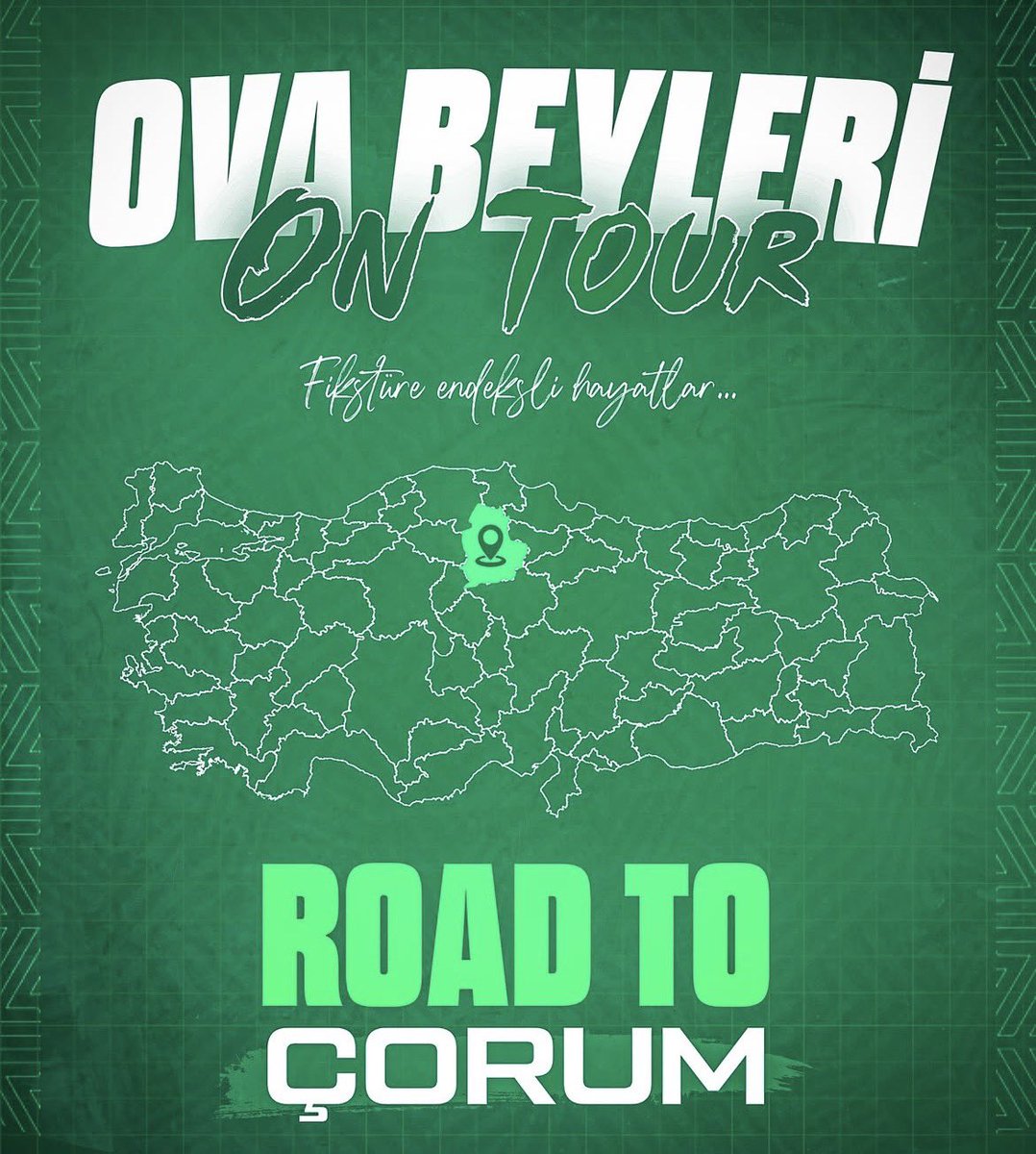 ROAD TO ÇORUM 

⏭️19

#OvaBeyleri