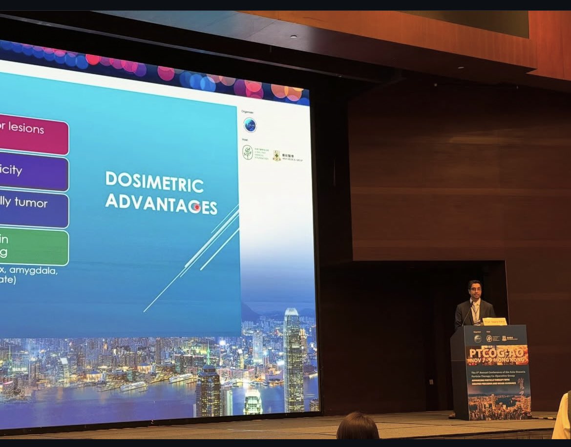 Dr. Sujay Vora, MD, presents on proton therapy for brain tumors and applications including SRS at PTCOG-OA in Hong Kong. #MayoClinicAZ #RadiationOncology #ProtonTherapy #PTCOG-OA #RadOnc