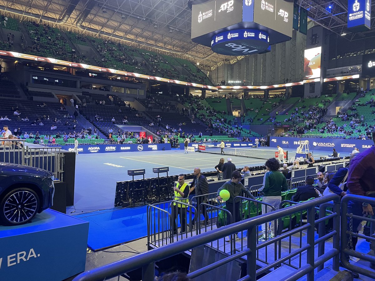 DRodenbyTennis's tweet photo. Here we go. Come on Djokovic! #ATPAthens https://t.co/BSAdwpe9eK