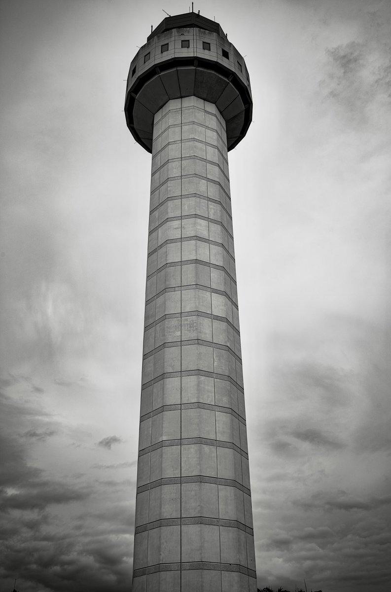 Midbeachmaven's tweet photo. Opa Locka Executive Airport air traffic control tower. This is a small private airport that is home to plane owners and smallish commercial cargo and passenger airlines. 

Photograph taken with a Leica M10 Monochrome camera and a 70 year old Leica lens.

https://t.co/TuaMsP7ln3 https://t.co/wBZhjxeMOV
