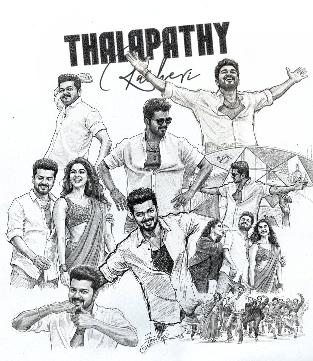 jeevaskj's tweet photo. #ThalapathyKacheri Thalapathy Vijay Charcoal Pencil Sketch 2025
#Thangamey Jodi
@actorvijay
@anirudhofficial
🔥#JanaNayagan one last dance song from the Team storms  Best wishes  #Thalapathy
@hegdepooja @_mamithabaiju @KvnProductions @Jagadishbliss https://t.co/uI6XCBAaZo