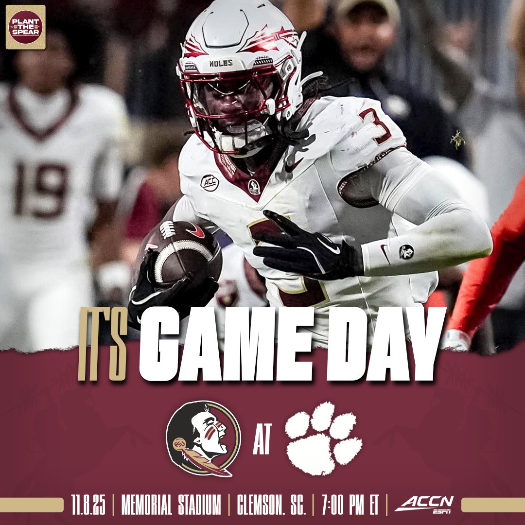 It's GAME DAY! Go Noles!🔥🍢 #BeatClemson