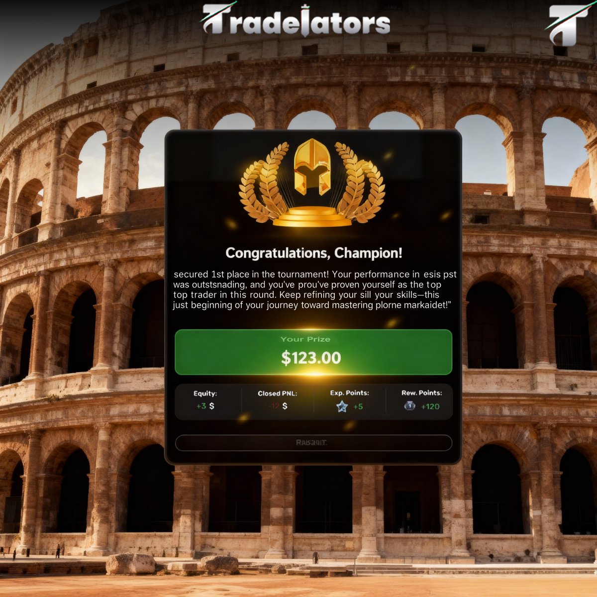 Tradeiators's tweet image. 🏆 Success has a name — Tradeiators.

Where top traders compete, win real rewards, and prove their edge.

Live challenges. Real prizes. No luck — just skill.

Join now → tradeiators.com

#Tradeiators #CryptoTrading #ProTraders #TradingCompetition #Web3 #WinWithSkill