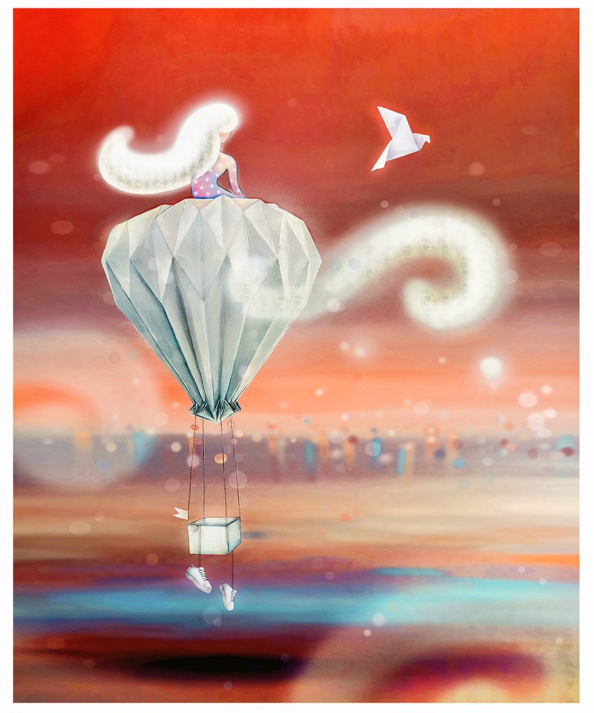 Questa mia illustrazione oggi è stata selezionata al Premio Scarpetta d' Oro di Vigonza. 
Siamo noi che guardiamo le luci da lontano, ci brillano gli occhi, anche quando ci sembra di non arrivare mai. 

"La pace non ha paura", acrilico e digitale.
🖌️