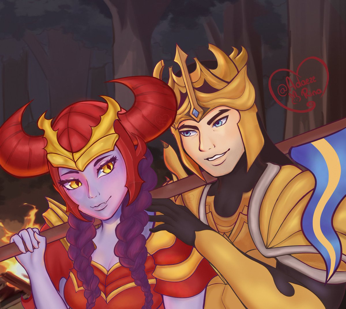 _AdaezeRina's tweet photo. #shyvanna and #jarvanIV from #LeagueOfLegends 
(*・∀・*)

#leagueoflegendsfanart #matchicon https://t.co/zfOe2zKSSR
