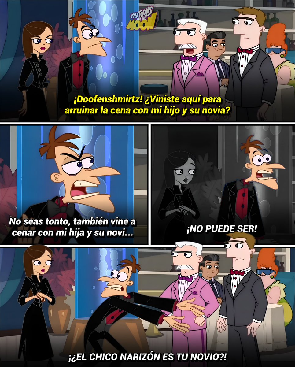 Después de casi 13 años, Doofenshmirtz y Monograma al fin descubrieron que sus hijos son novios.