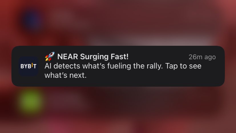 crypto_psalm's tweet photo. So @Bybit_Official sent a cool notification updating users about @NEARProtocol and its recent update, $NEAR has been doing great so far after reducing inflation and introducing near intent as well, so we making good moves and I believe if #NEAR makes good decisions, 10$ soon 🔜 https://t.co/RQz2p7Rdp9