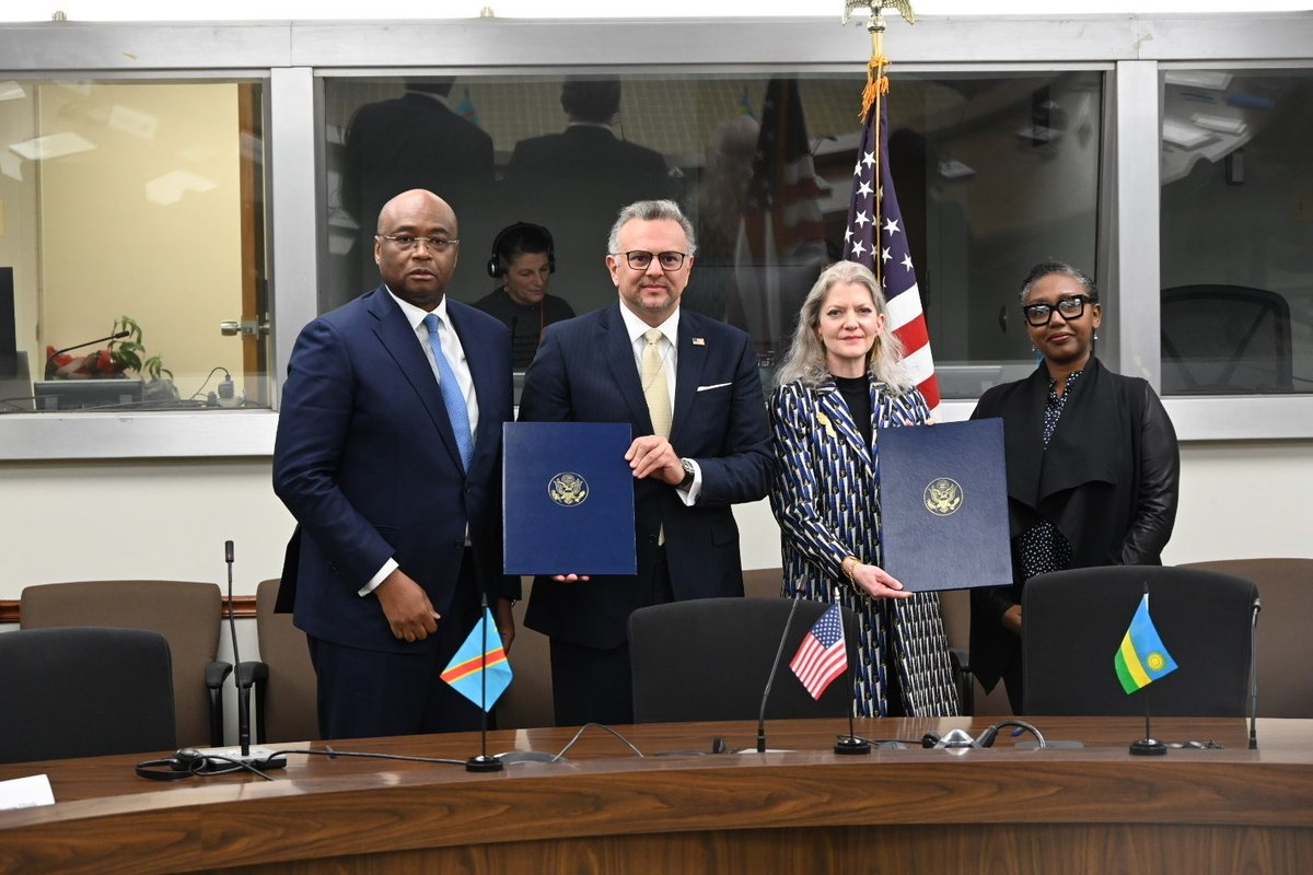 Guerre dans l'Est : Les parties  congolaise et rwandaise ont paraphé vendredi à Washington, aux États-Unis d'Amérique, le texte intégral du Cadre d'intégration économique régionale (CIER), sous la médiation des autorités américaines, sous condition de l'exécution du plan de