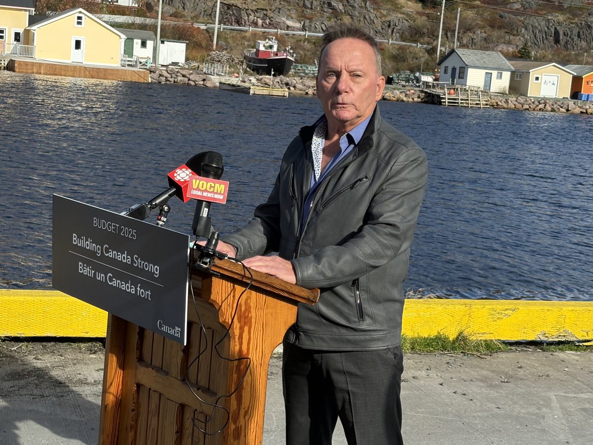 Reg Best; President Petty Hr. Fisherman’s Coop, on plans for new breakwater.