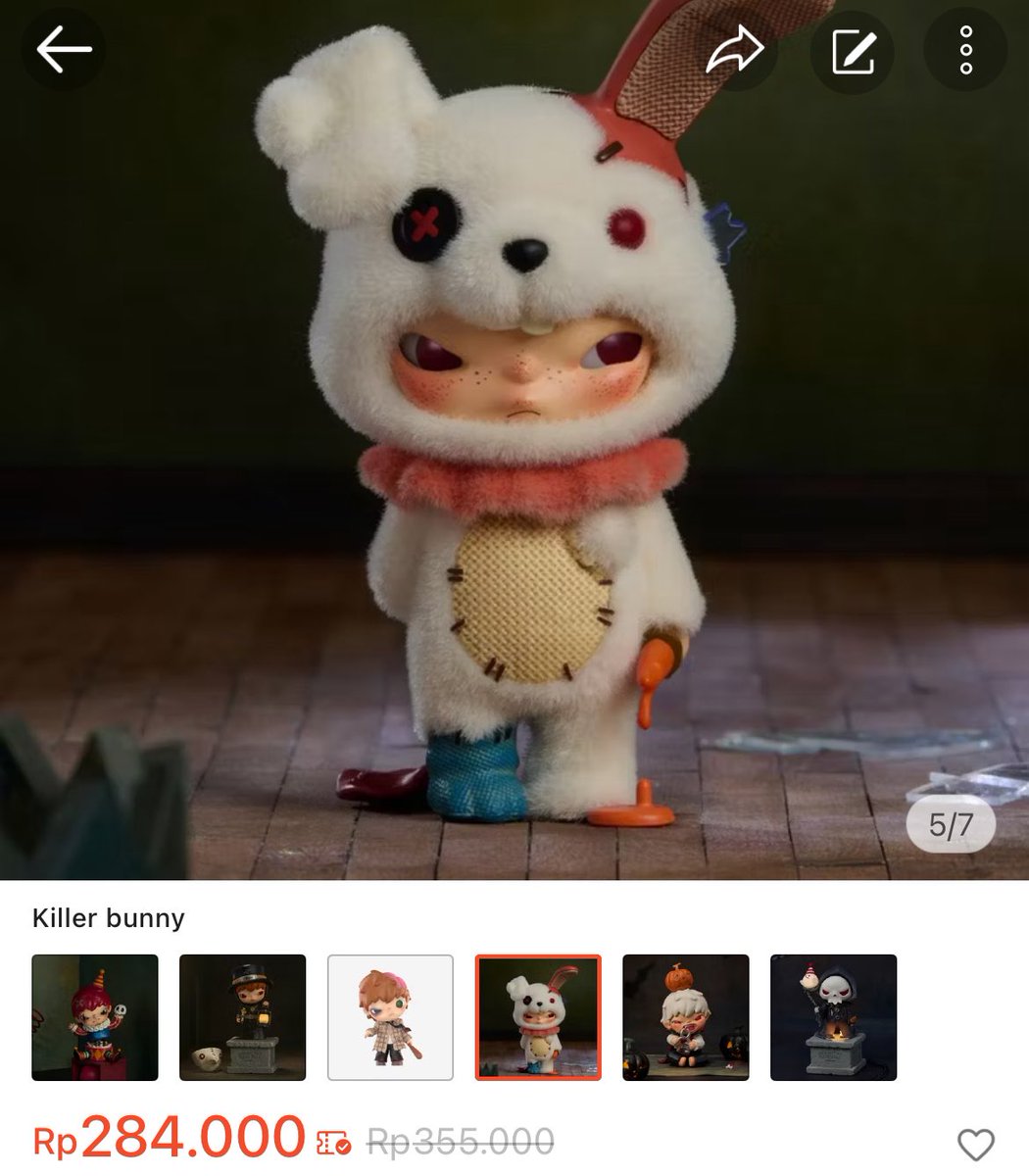 Wts selected hirono monster carnival clown doctor beak zombie killer bunny

🍊: s.shopee.co.id/8fKGwk6DI0 3