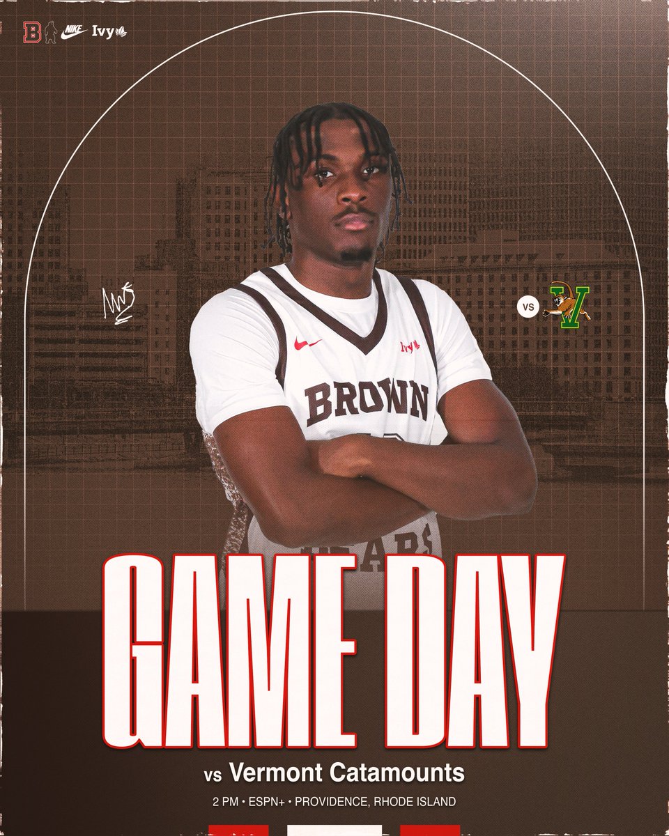 𝗕𝗮𝗰𝗸 𝘁𝗼 𝘄𝗼𝗿𝗸

🆚 Vermont
⏰ 2 p.m.
📍 Providence, R.I.
🏟️ Pizzitola Sports Center
📺 ESPN+
#️⃣ #EverTrue
🔗 linktr.ee/brownu_mbb