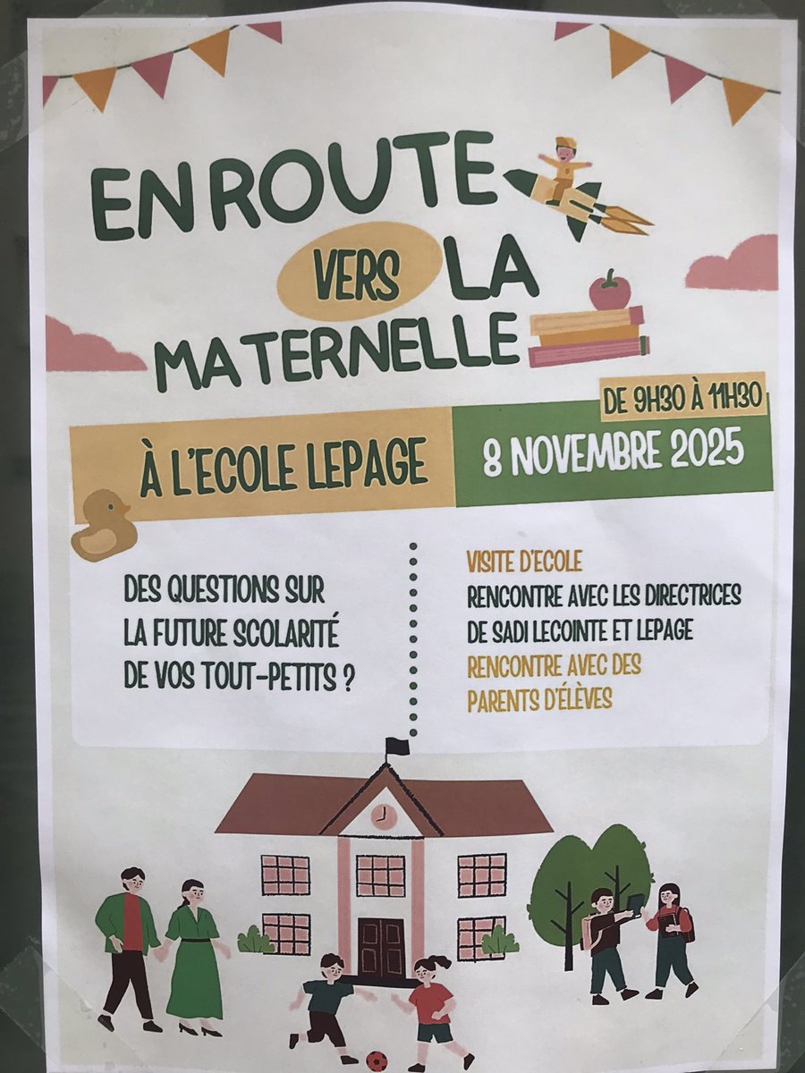 En route vers la maternelle #cite Lepage très sympa  petits-grands contents <a href="/YMerzi/">Yasmina MERZI</a> <a href="/FrancoisDagnaud/">François Dagnaud</a> <a href="/HalimaJemni/">Halima Jemni</a> <a href="/Mairie19/">m19</a>