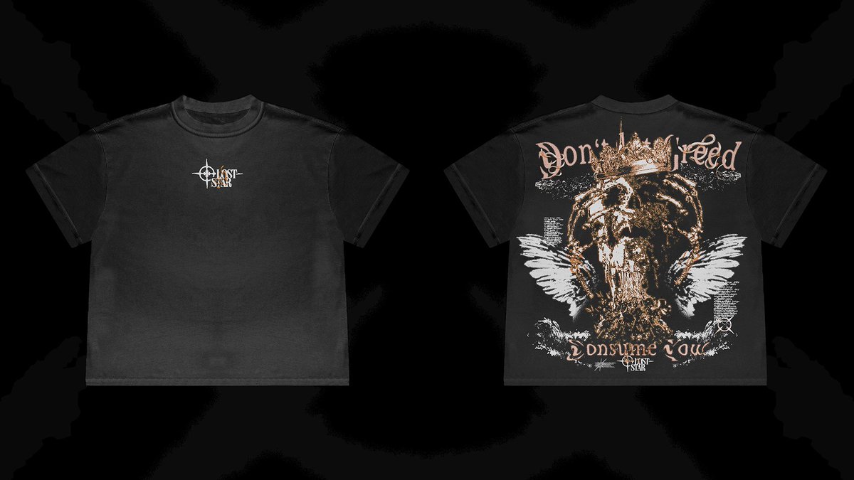 " Don't let greed consume you "

Apparel design for a clothing brand