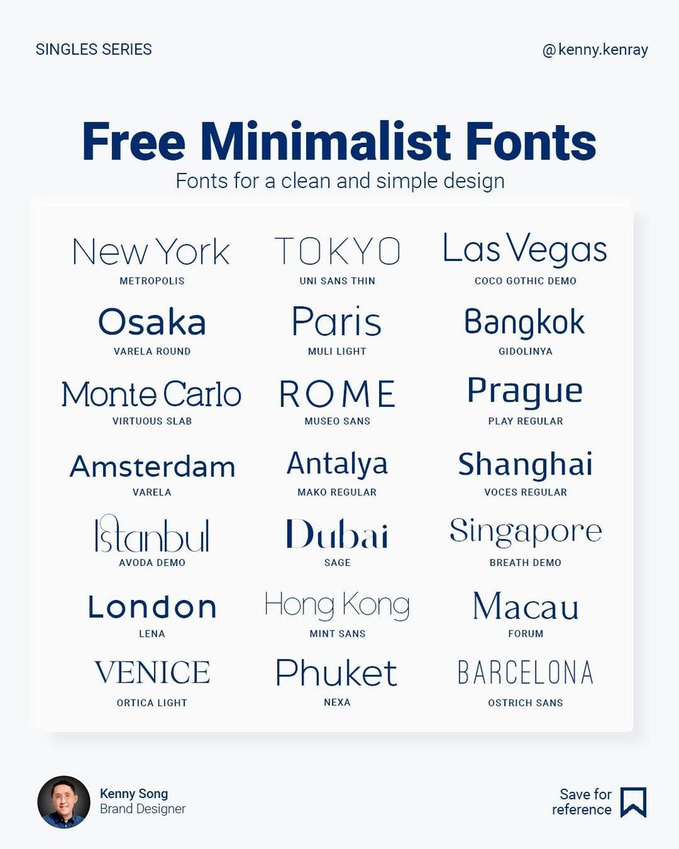 free minimalist fonts

fonts for a celan and simple design