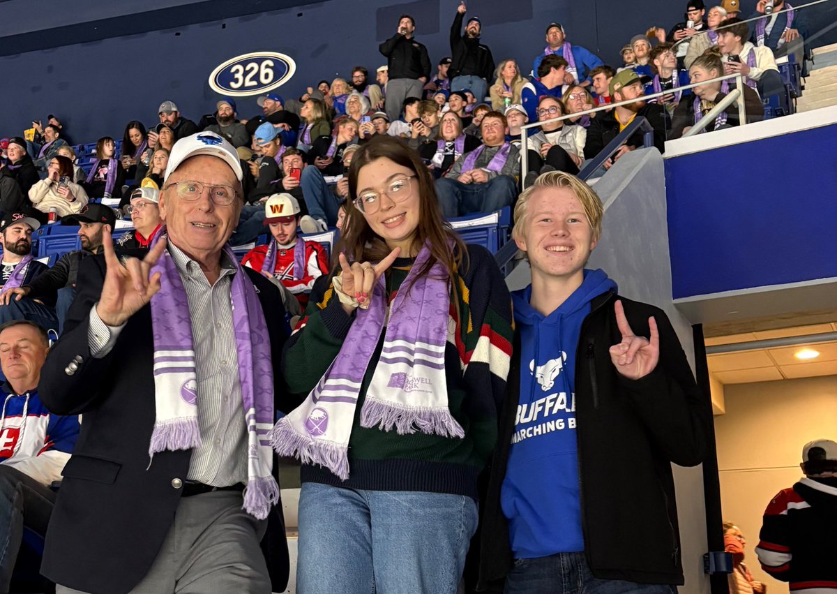 Great Sabres Game, complete with an overtime Shootout win, on Saturday November 1st, 2025 with #UBNiCE "Nuclear in Clean Energy" Club Officers Ashlyn Schwagler and William Dove. During one of the intermissions we went up to check out Section 326 where the #UBNiCEClub is hosting a