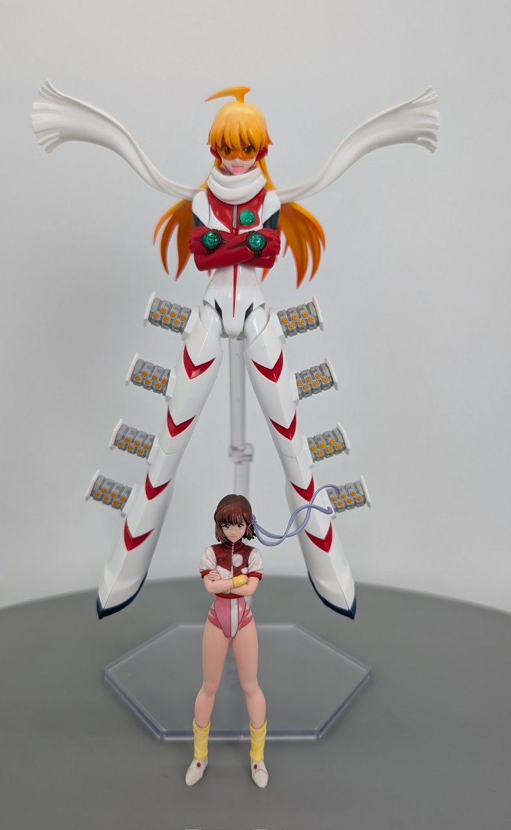 13puuta's tweet image. 二人合わせれば炎🔥となる
炎となったのガンバスターは無敵だ‼️
#トップをねらえ　#トップをねらえ2
#MODEROID　#PLAMAX