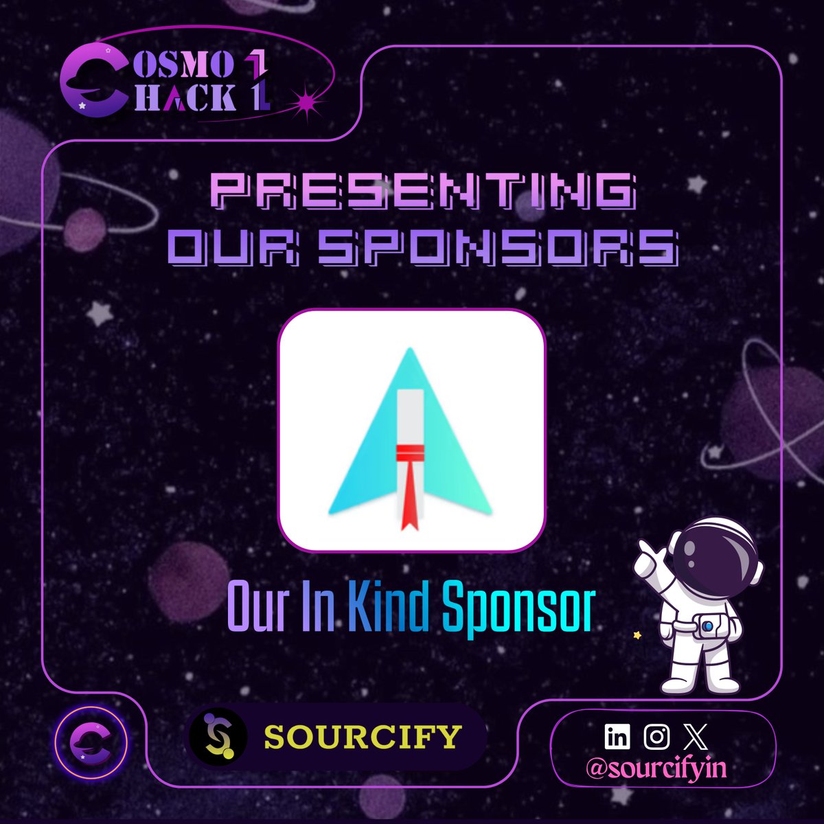 Introducing our in-kind sponsor for CosmoHack1 — <a href="/givemycert/">Give My Certificate</a> !🎉 

They’re making the hackathon experience smoother by handling all your certificate needs.🙌 

Thanks for supporting the cosmic coders!🚀

#CosmoHack1 #GiveMyCertificate #InKindSponsor #HackathonPartner #Sourcifyin