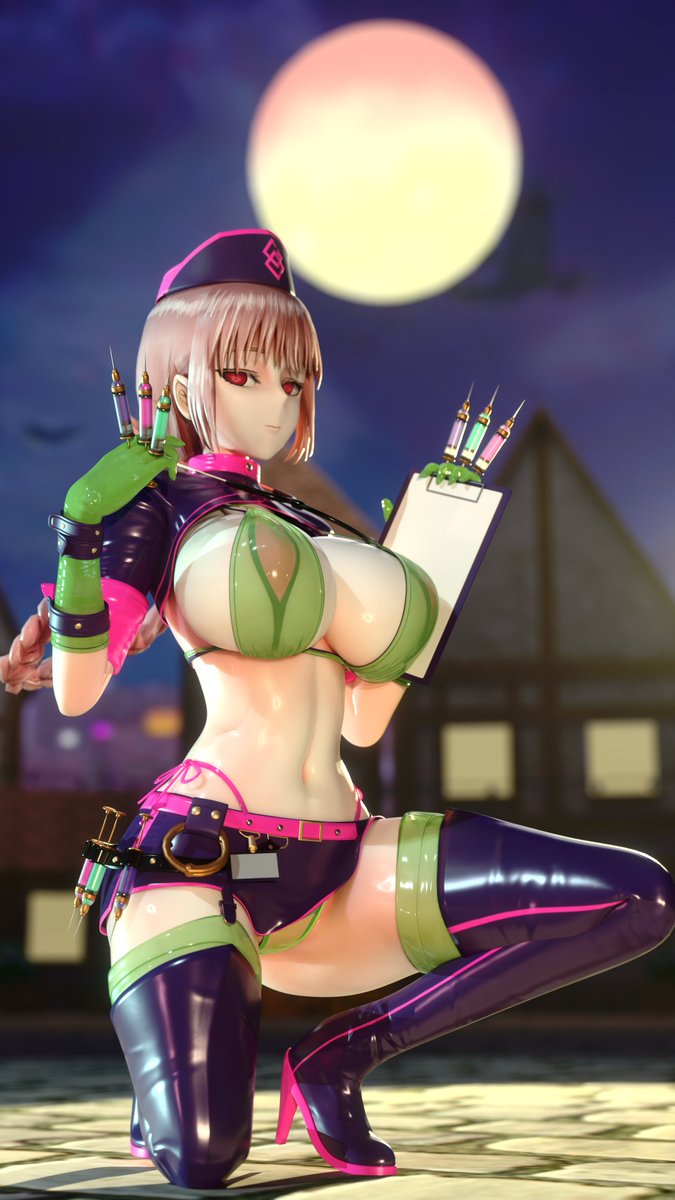 ShiroSythr's tweet photo. Nightingale - Trick or Treatment
#FGO #blender #3DCG https://t.co/0OYmNqnVra