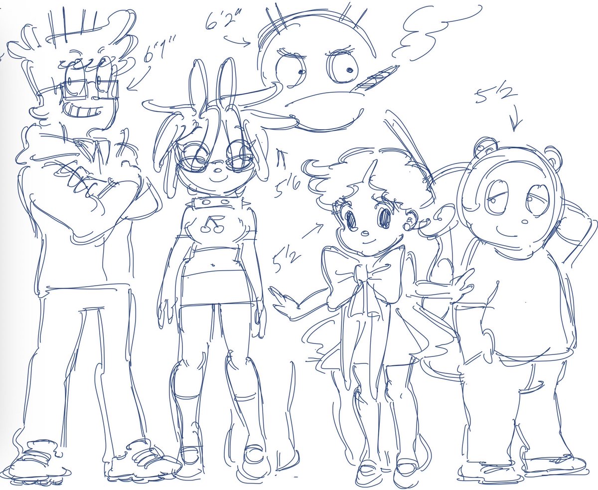 bunnyberryzaria's tweet photo. height differences wip https://t.co/nvT8NF2c9c