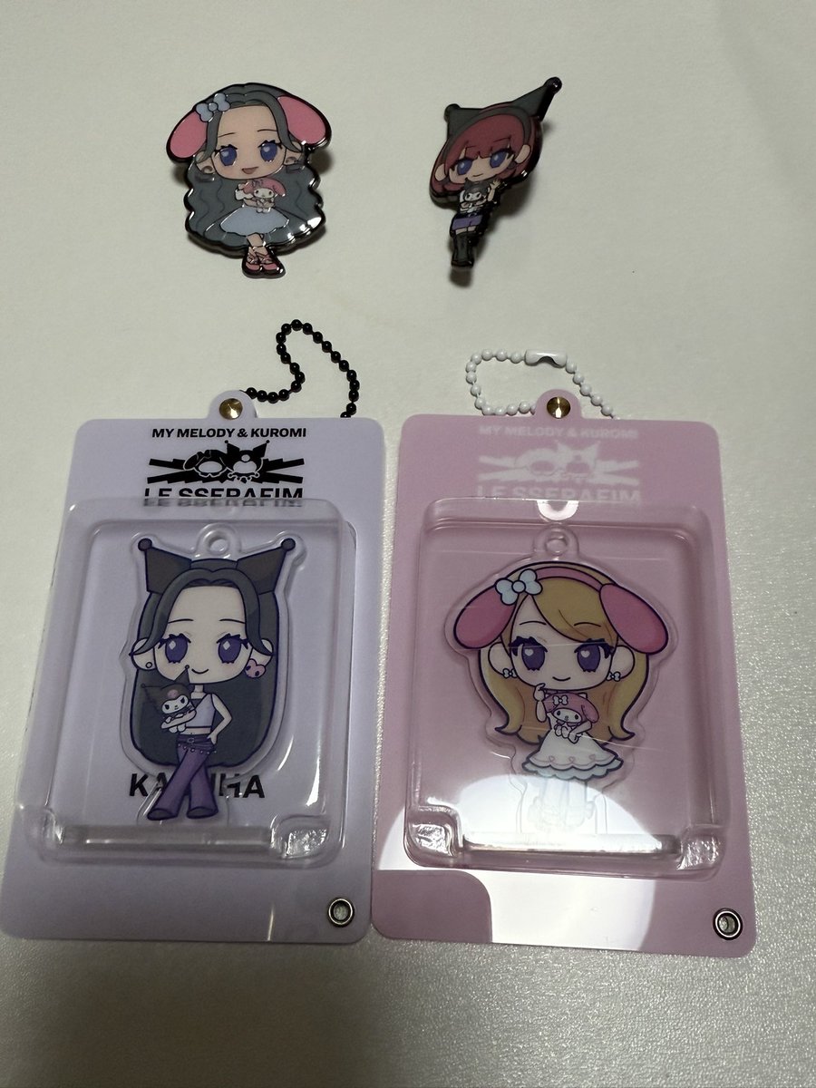 makomk__'s tweet photo. LE SSERAFIM ルセラ ルセラフィム
マイメロ クロミ メロクロ
アクリルキーホルダー ピンバッジ

譲）チェウォン、カズハ、サクラ

求）ユンジン（ピンバッジ→マイメロver）
                      （アクキー→クロミver）

19日の東京ドームでの手渡し希望です。
お心当たりある方お気軽にリプどうぞ https://t.co/VvPI8NZOWH