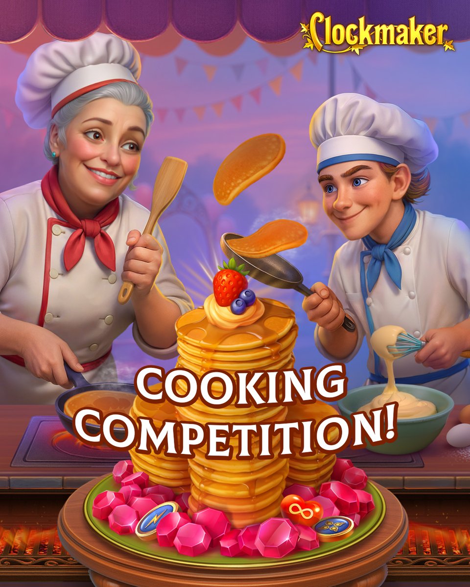ClockmakerGame's tweet image. 🥞 𝐂𝐨𝐨𝐤𝐢𝐧𝐠 𝐂𝐨𝐦𝐩𝐞𝐭𝐢𝐭𝐢𝐨𝐧 𝐢𝐬 𝐢𝐧 𝐟𝐮𝐥𝐥 𝐬𝐰𝐢𝐧𝐠! ➡️ play.belka-games.com/twi

Take part in the tournament, outplay your opponents, and claim 𝐭𝐡𝐞 𝐠𝐫𝐚𝐧𝐝 𝐩𝐫𝐢𝐳𝐞 😋 Are you enjoying this pancake-making challenge so far?

#mobilegaming #mobilegames