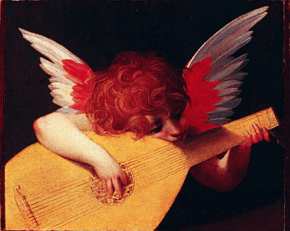 archaeologyart's tweet image. Musician Angel. Artist: Rosso Fiorentino (Giovanni Battista di Jacopo). Date: 1521 AD. Medium: oil on wood panel. Dimensions: 39.5 x 47 cm. Collection: Uffizi Galleries, Florence.

This angel wasn't originally alone. it's almost certainly a fragment,cut from a much larger,…
