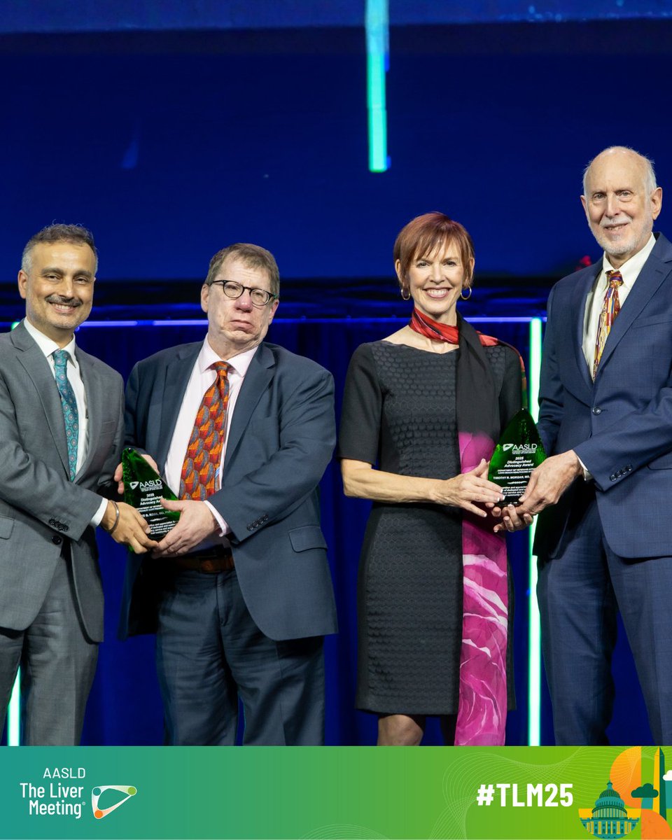 AASLDtweets's tweet image. Celebrating excellence in hepatology! 🌟
We proudly recognized this year’s awardees and honorees at the #TLM25 Awards &amp;amp; Honors Gala. Join us in congratulating this incredible group of 2025 AASLD Distinguished Awardees! 👏👏