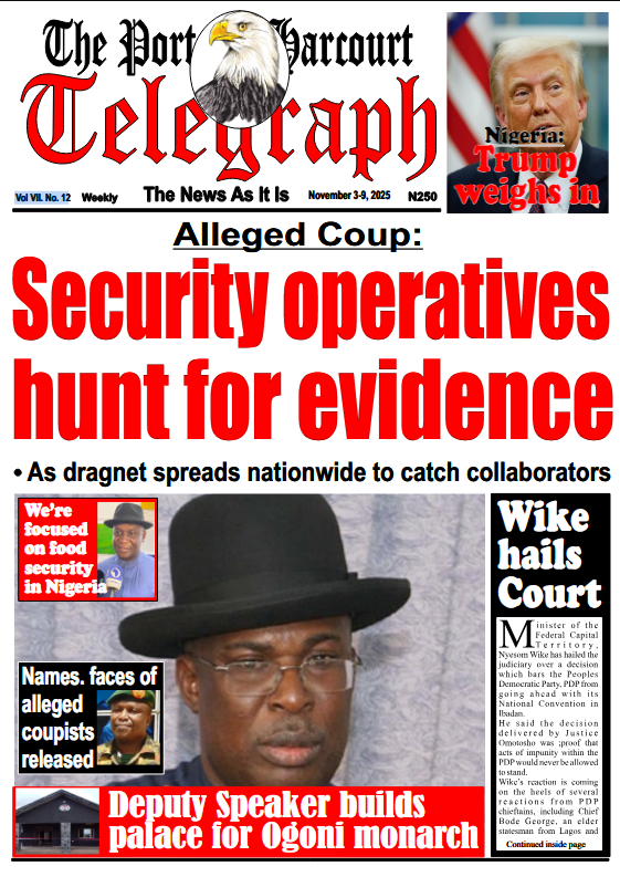 PhcTelegraph's tweet photo. Read Our Latest Edition! Get the full story on the political crisis in the Niger Delta and the NDDC's key focus. 👉 Read Now: https://t.co/eJR92FW7AC grab a copy at any news vendor in Rivers State. #newstoday #RiversStateNews #politics #nddc #GovFubara #Wike #silva #rivers https://t.co/FLajEvr9bd